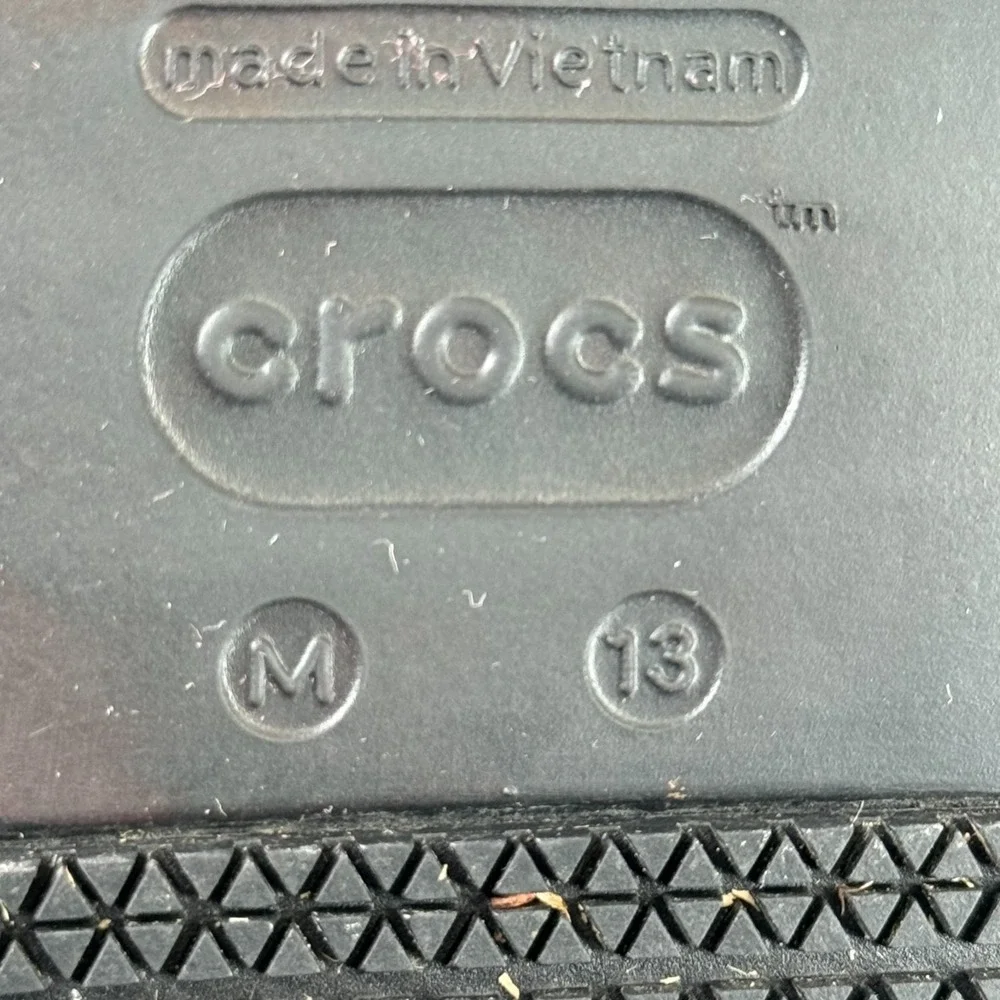 Crocs Bistro 420 Hemp Leaf Men's US 13 Black/Green Slip-Resistant Work Clogs